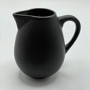 Jars-France Samoa Vert 4.5" Creamer Black Matte Mottled Green Interior 14oz